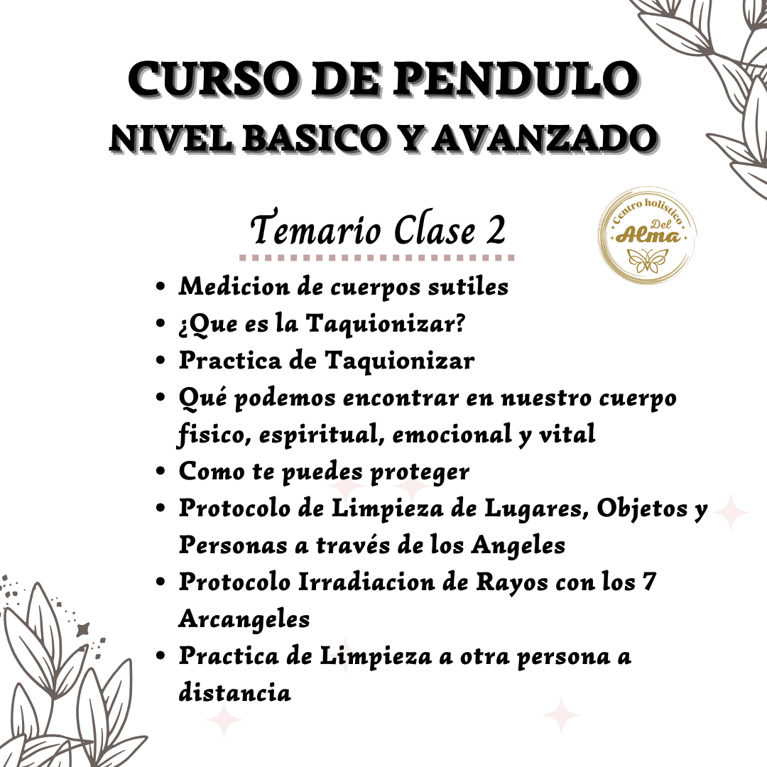 Curso Pendulo Nivel basico y avanzado