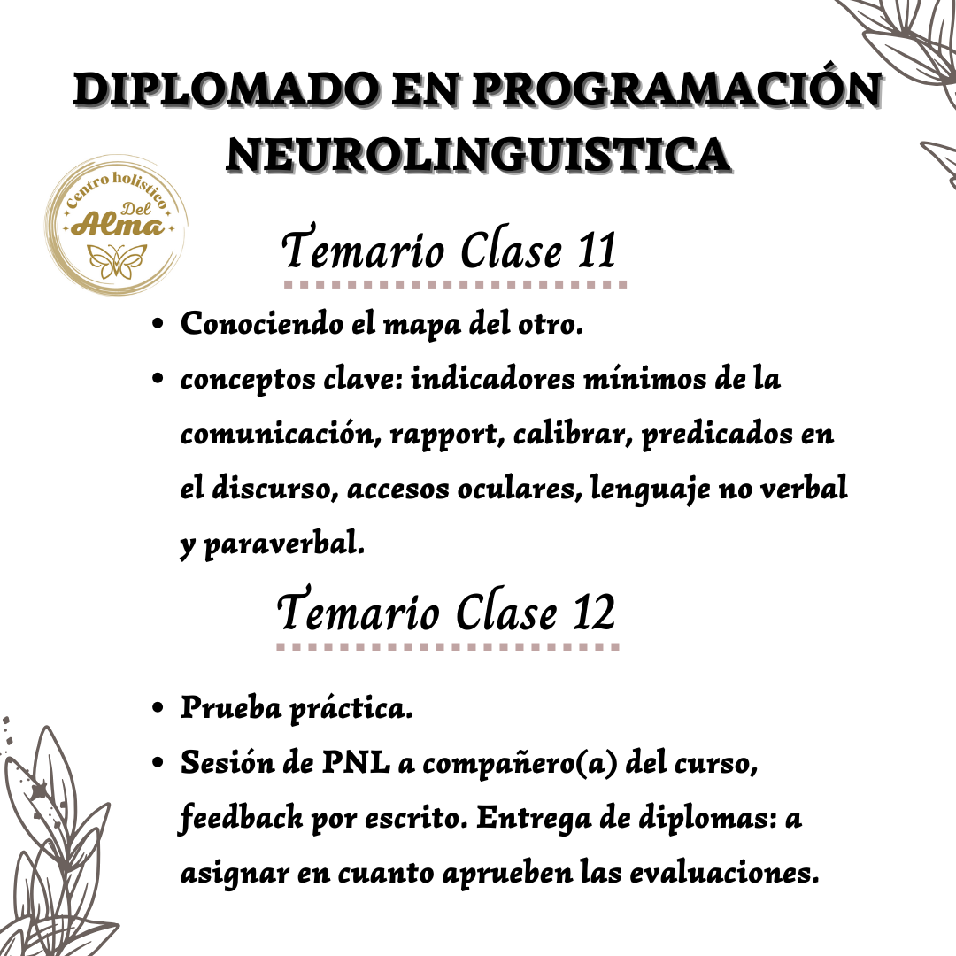 Diplomado en Programacion Neurolinguistica